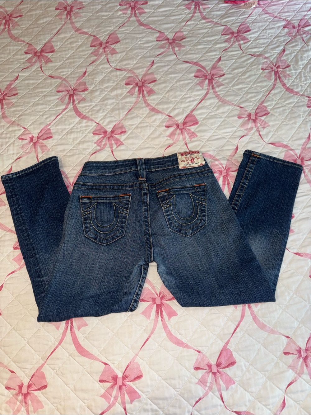 Y2K True Religion low rise capri jeans in size 27